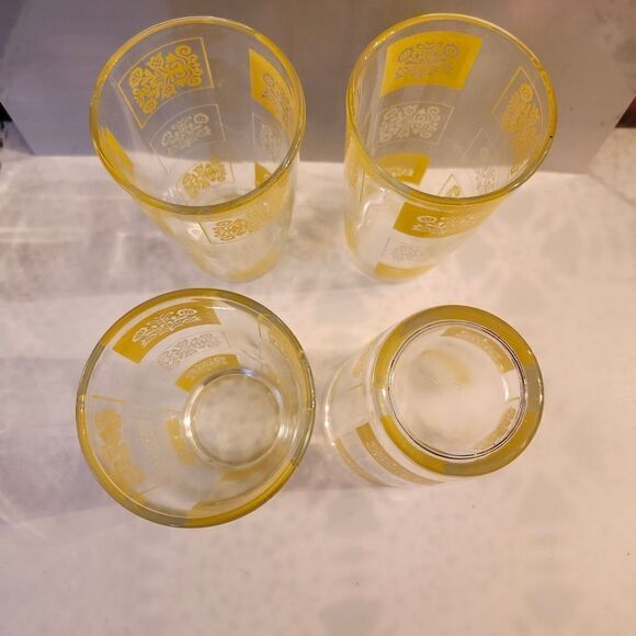 Vintage Mint Circa 1968 Set of 4 Hazel Atlas Highball Glasses 8 oz. - Picture 2 of 4